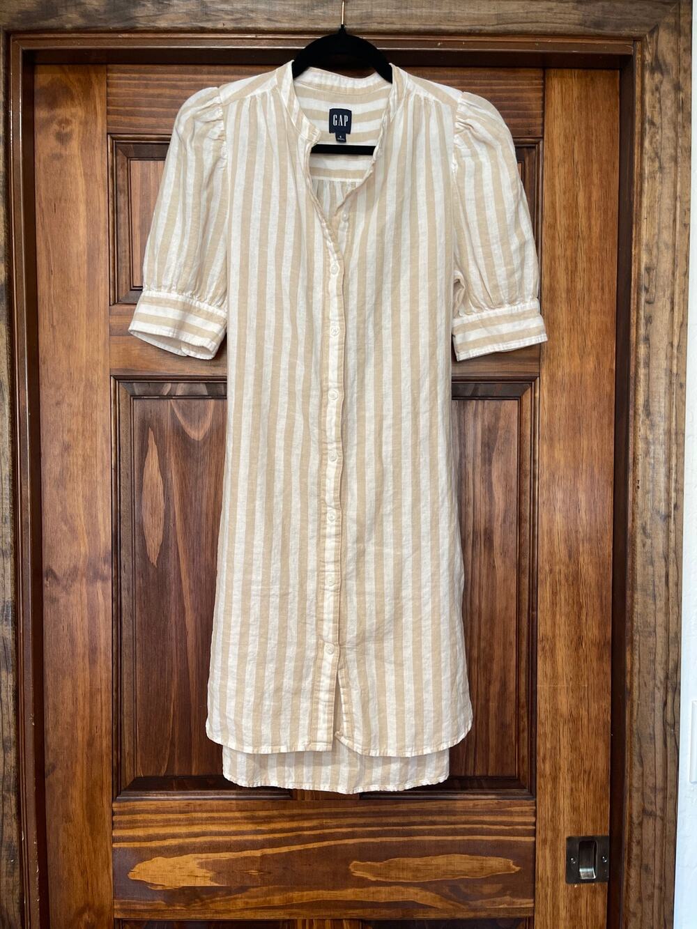 GAP linen cotton blend button-down shirt dress small